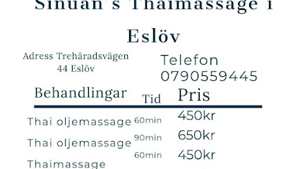 Sinuan’s Thaimassage | Massös i Eslöv